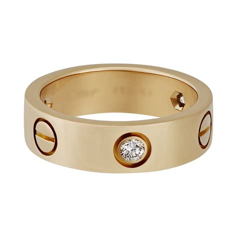 cartier love ring yellow gold with diamonds replica|cartier love ring price list.